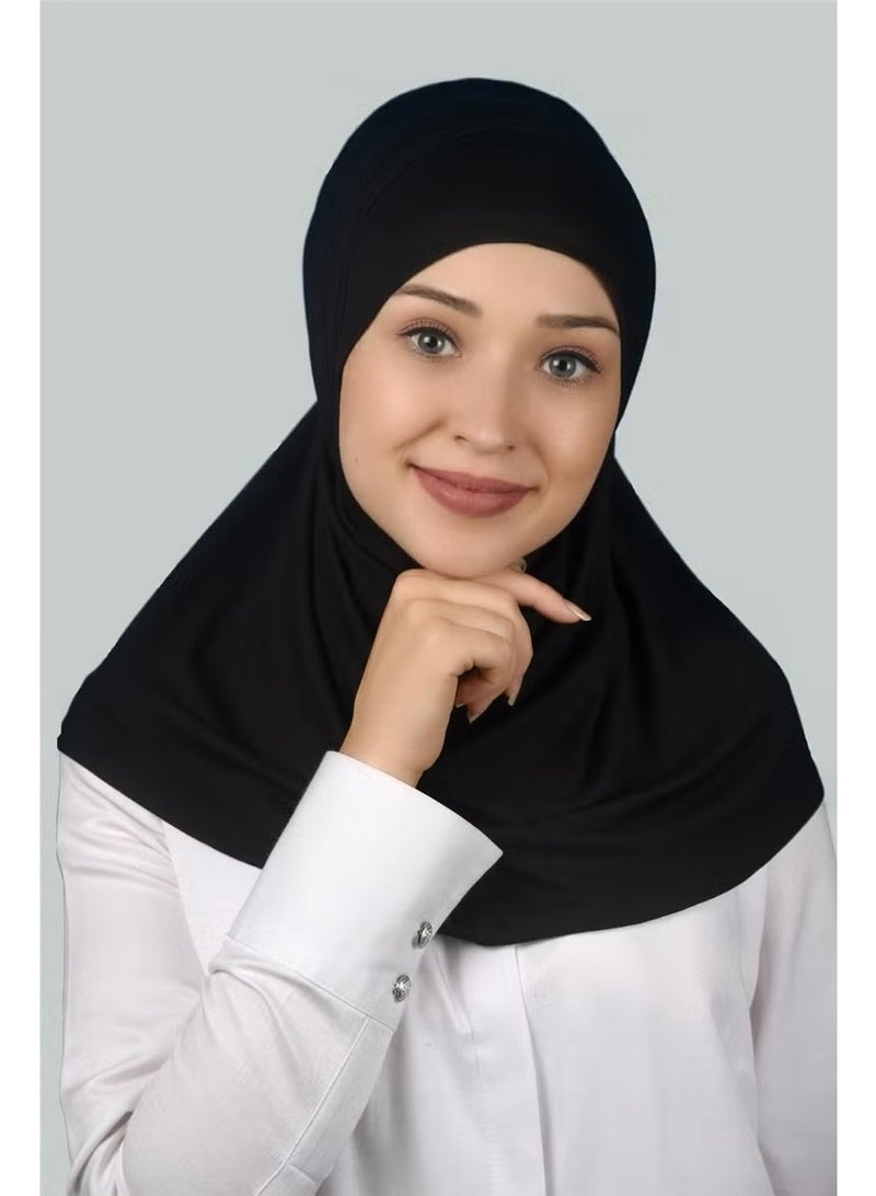Altobeh Ready-made Hijab Practical Scarf Hijab Hijab - Prayer Cover - Black - Image 3